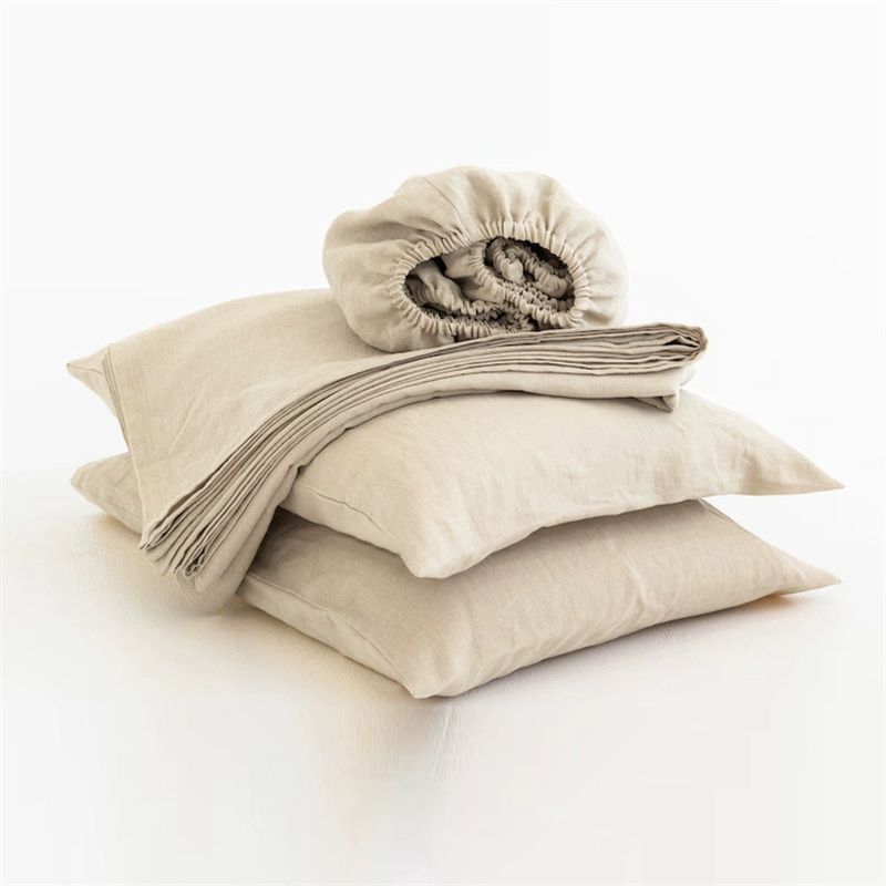 Fitted Sheet Deep - Set di Lenzuola 100% Lino Morbido,