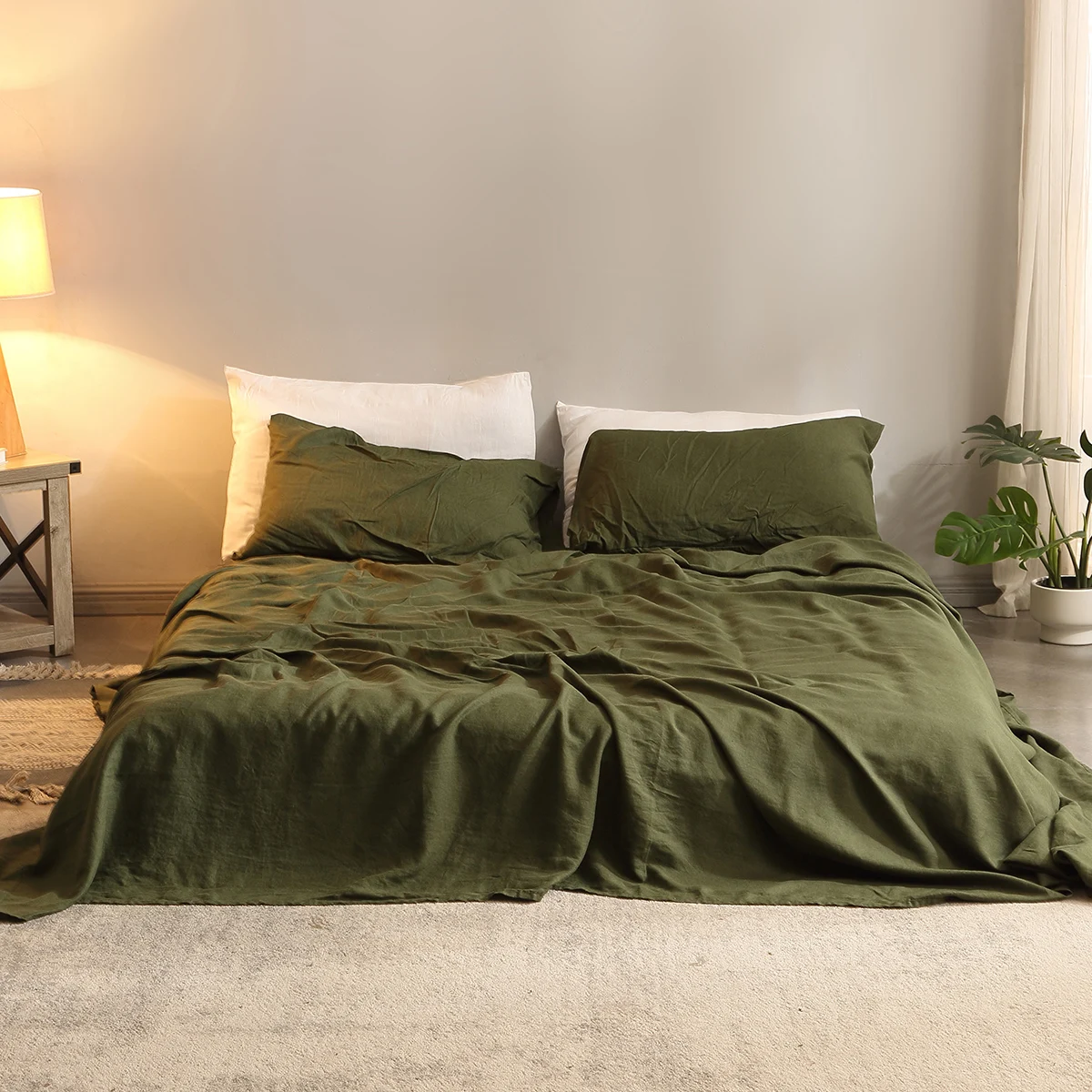 Fitted Sheet Deep - Set lenzuola 4 pezzi biancheria da