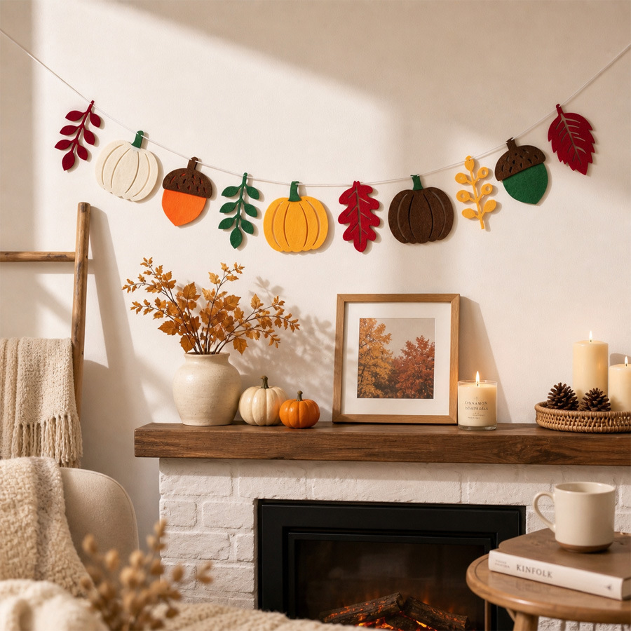 Bandiera Autunnale con Foglie  - Home Textiles Fabric recensione e prezzo