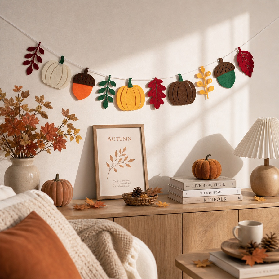 Bandiera Autunnale con Foglie  - Home Textiles Fabric recensione e prezzo